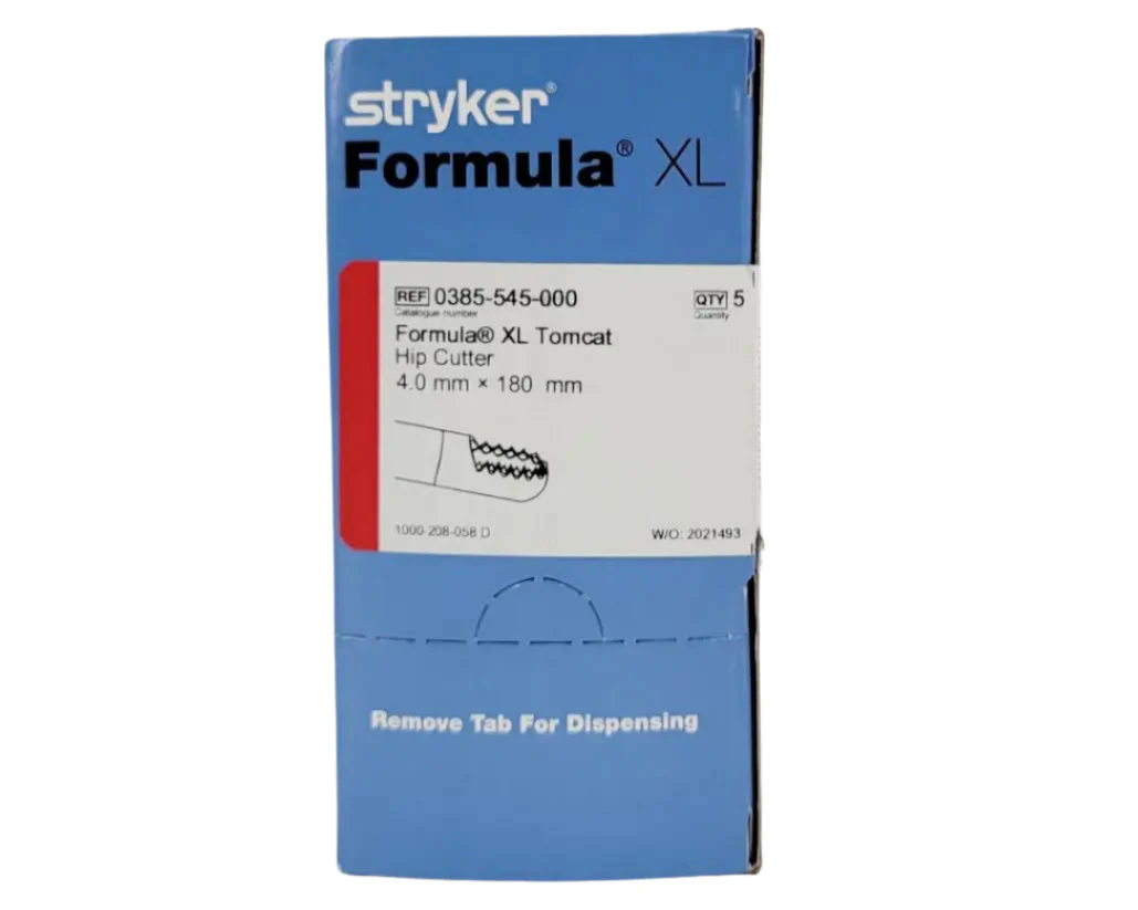 Stryker 0385-545-000 Formula XL Tomcat Hip Cutter 4.0mm x 180mm Box of 5