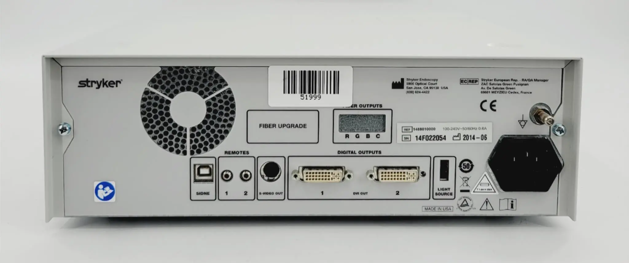 Stryker 1488 3-HD Chip High Definition Camera Control Unit 1488010000 - Image 3