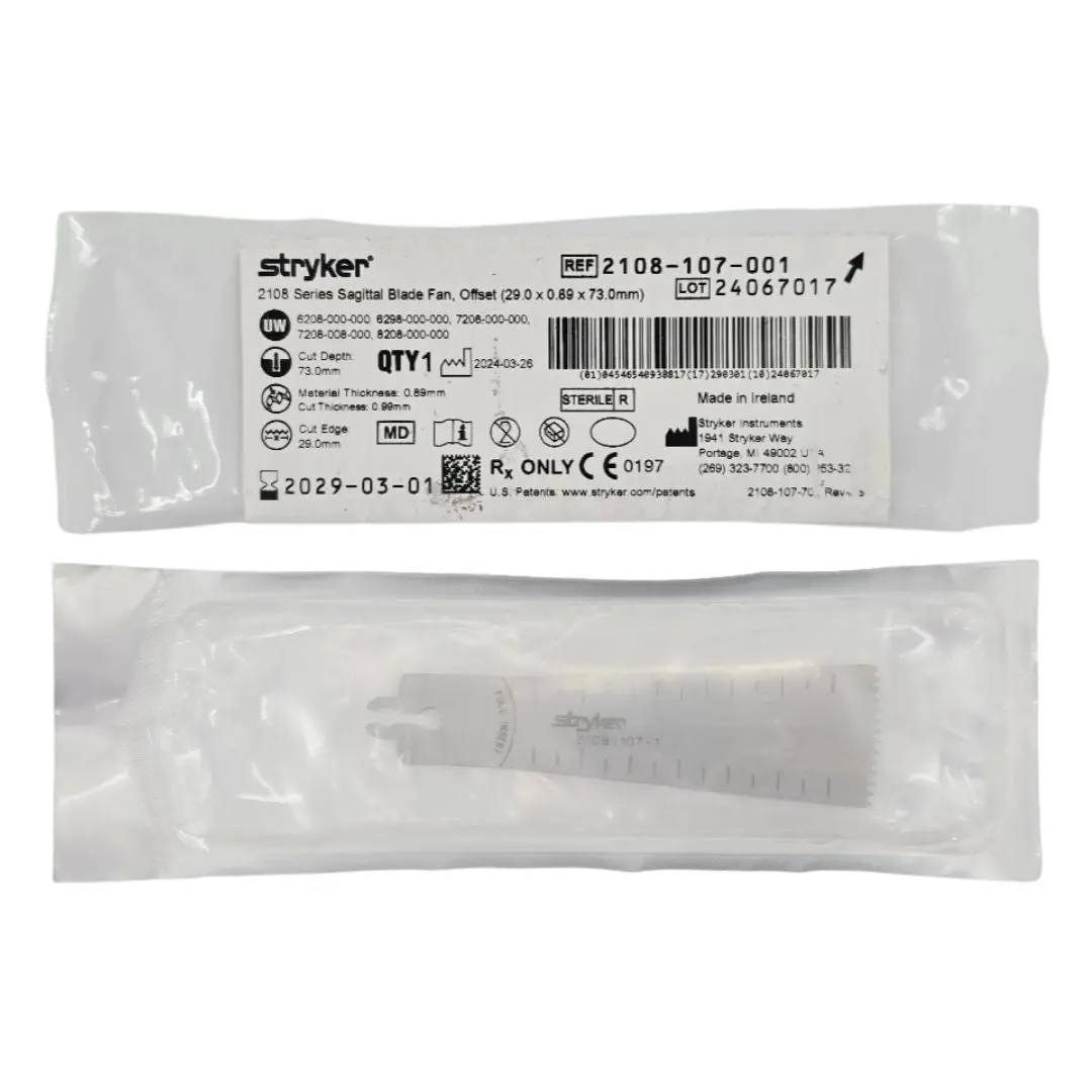 Stryker 2108-107-001 2108 Series Sagittal Blade Fan Offset 29.0 x 0.89 x 73.0mm