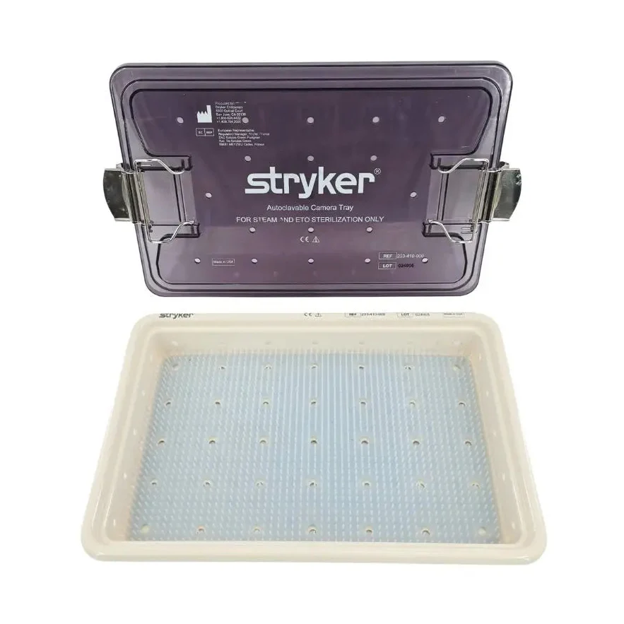 Stryker 233-410-000 Autoclavable Camera Tray Sterilization Case w/ Lid