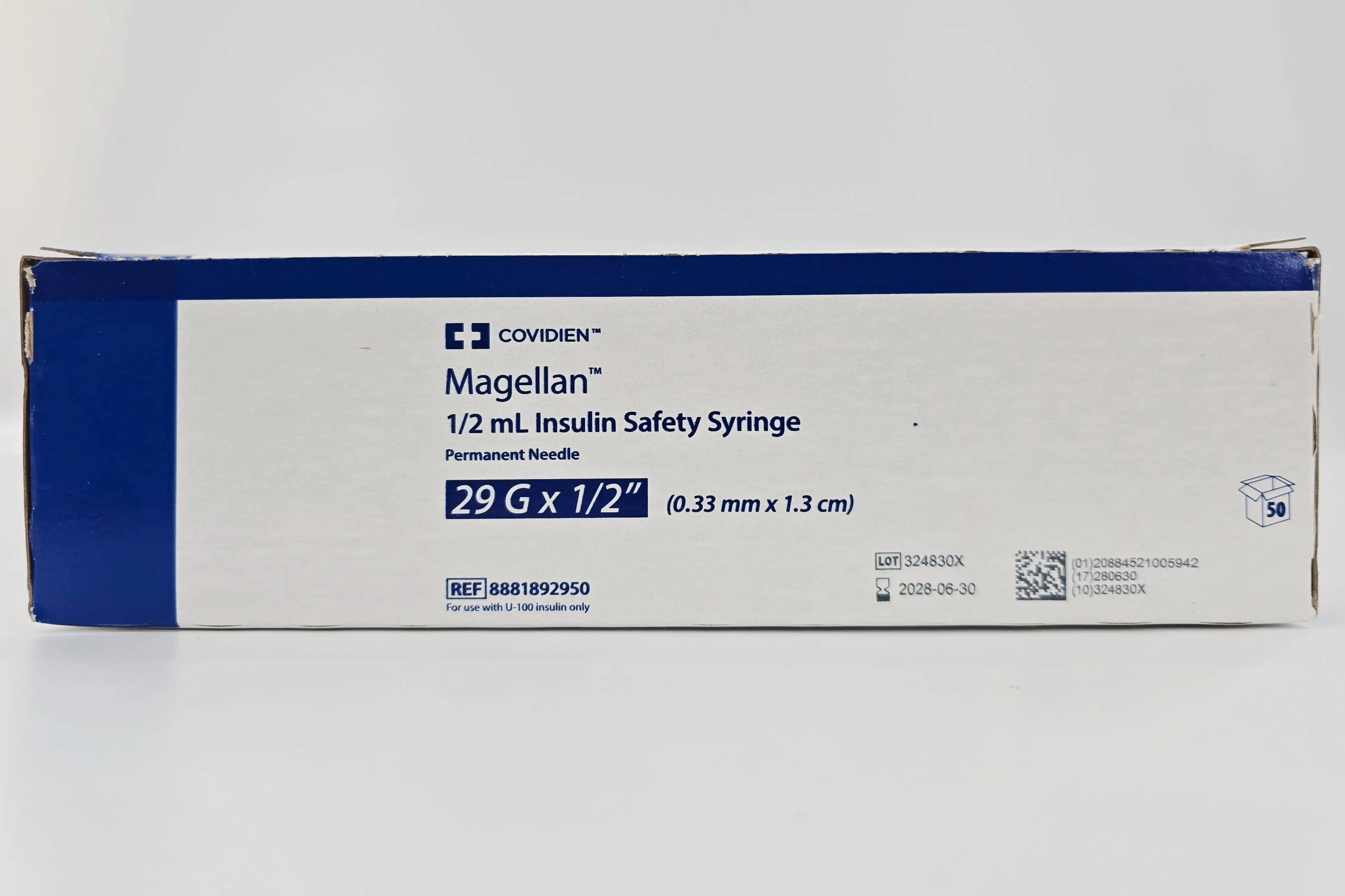 Covidien 8881892950 Magellan 29G x x1/2" 1/2 mL Insulin Safety Syringe BX/50 - Image 3
