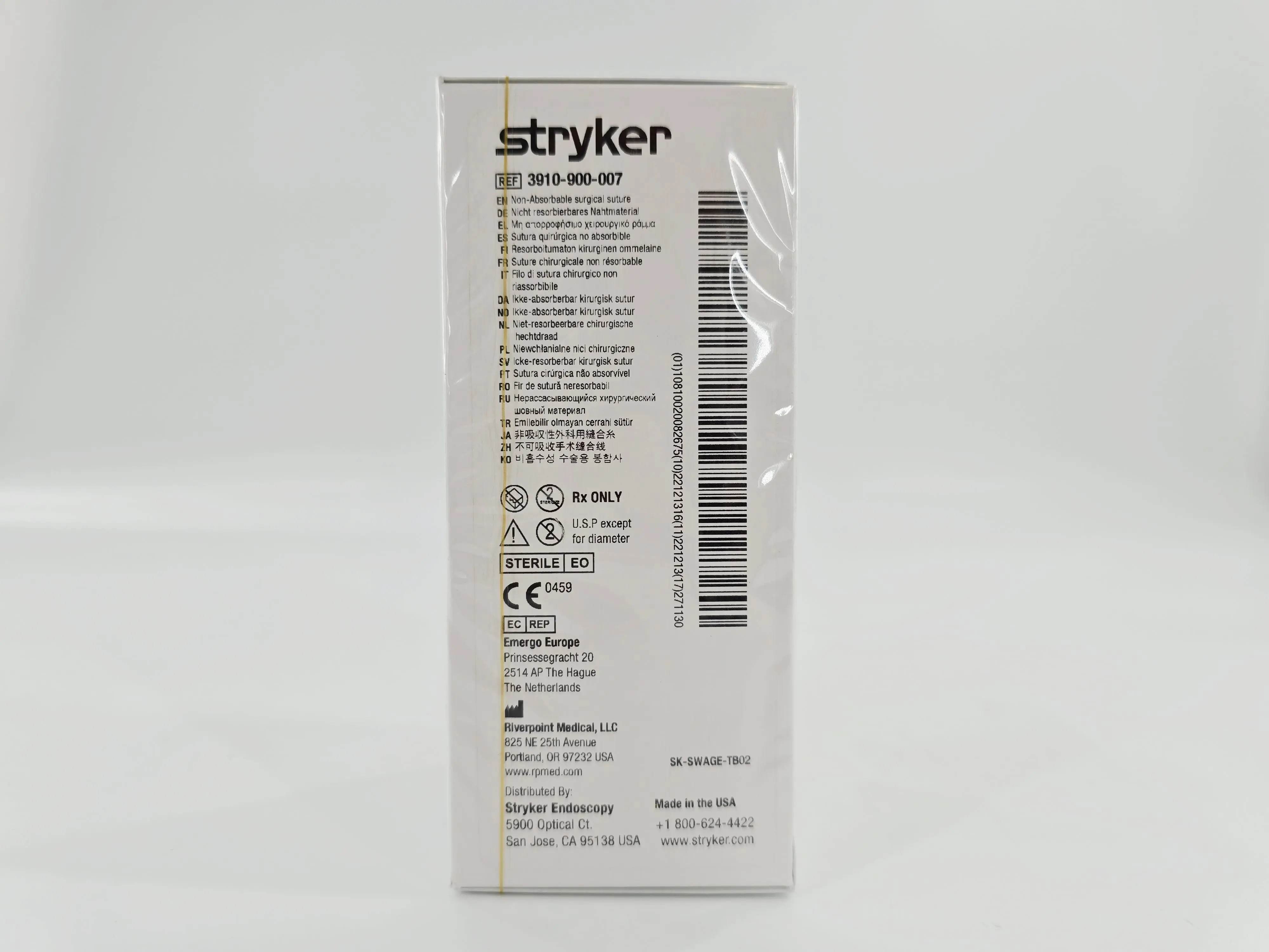 Stryker 3910-900-007 XBraid TT 2.2mm Suture Tape CTX White/Blue Braided 40" BX/12 - Image 3