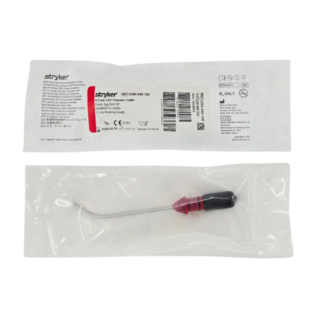 Stryker 5290-440-100 ENT Precision Cutter Blade 4.0mm Aggressive Serrated 40° ESSx/Hummer 4 1/EA