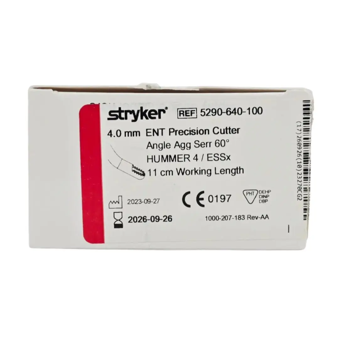 Stryker 5290-640-100 ENT Precision Cutter Blade 4.0mm Aggressive Serrated 60° ESSx/Hummer 4 5/BX