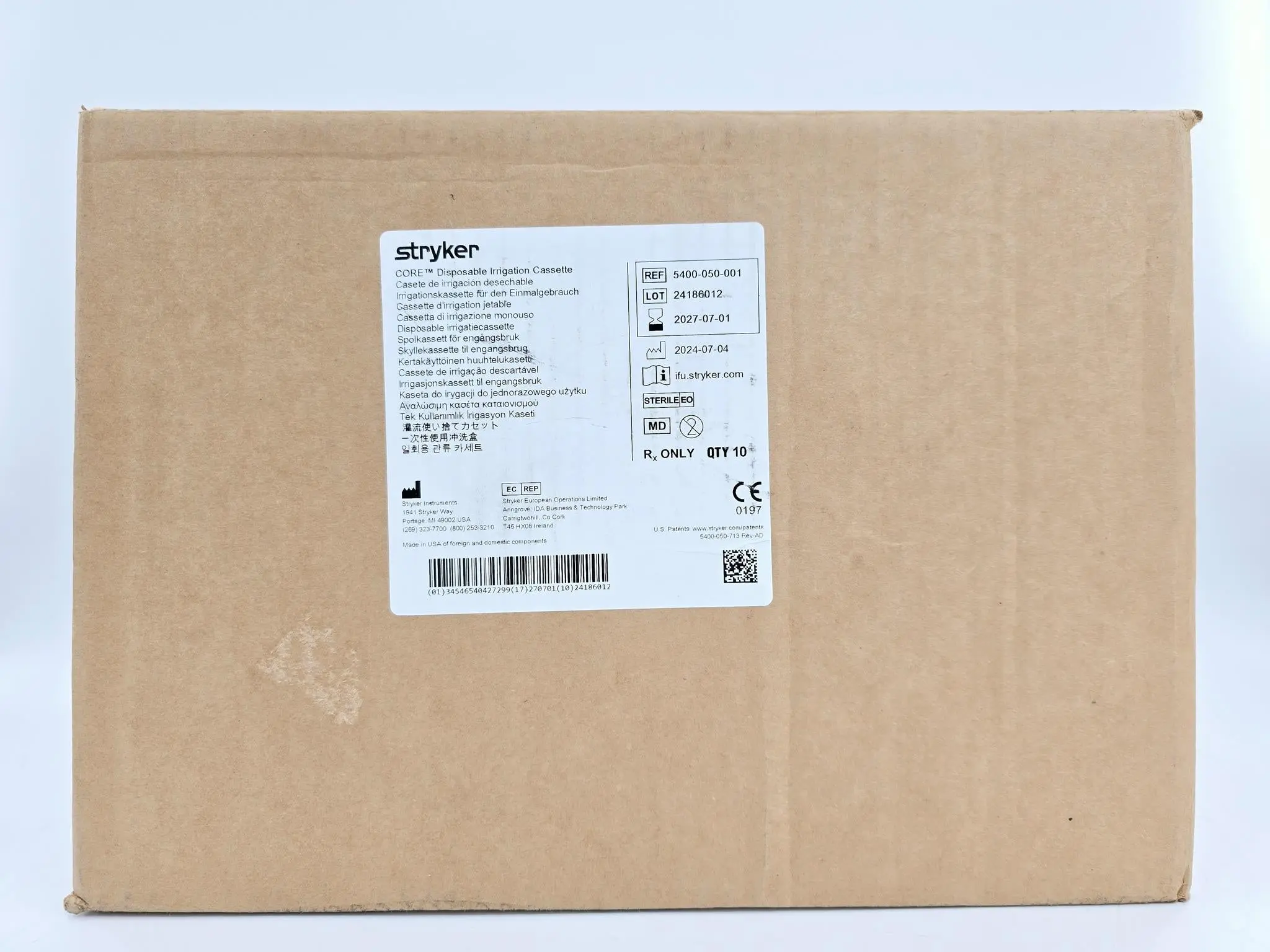 Stryker 5400-050-001 CORE Disposable Irrigation Cassette 10/CS - Image 3