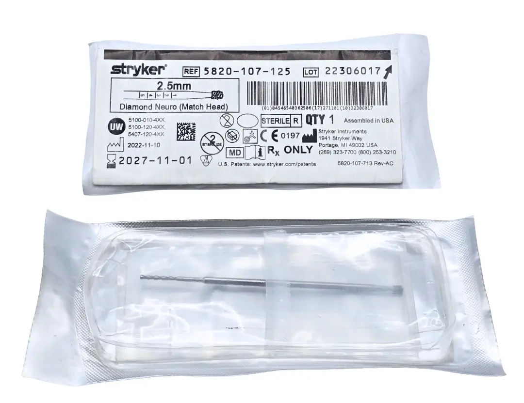 Stryker 5820-107-125 Diamond Neuro Match Head 2.5mm Exp: 2027-11-01 NEW