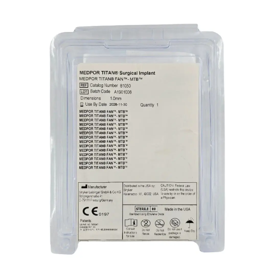 Stryker 81050 MEDPOR TITAN FAN-MTB Surgical Implant 1.0mm