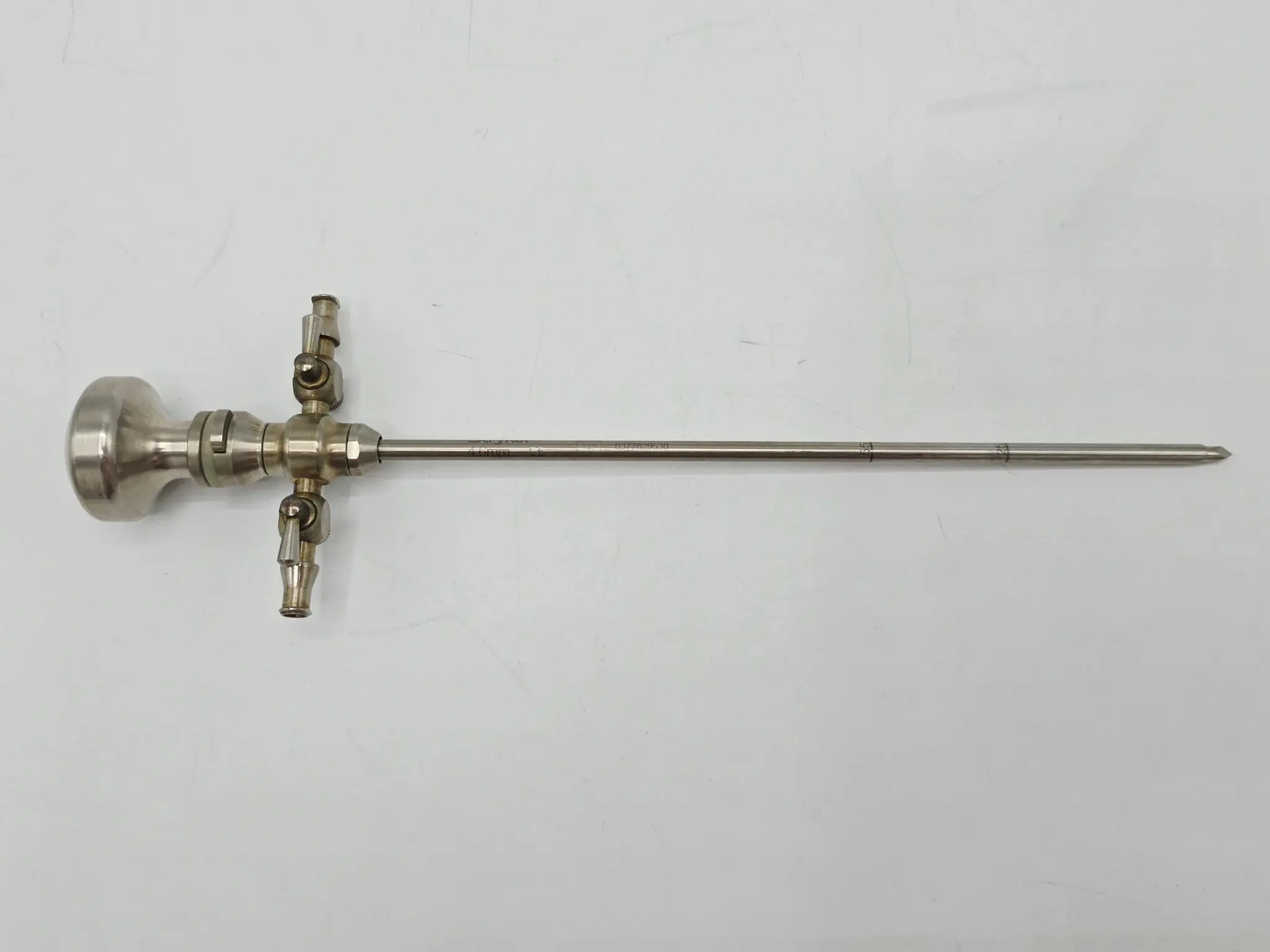 Stryker Cannula 0377-829-530 4.6mm Cannula Dual Stopcocks w/ 0377-829-502 Sharp Trocar - Image 2