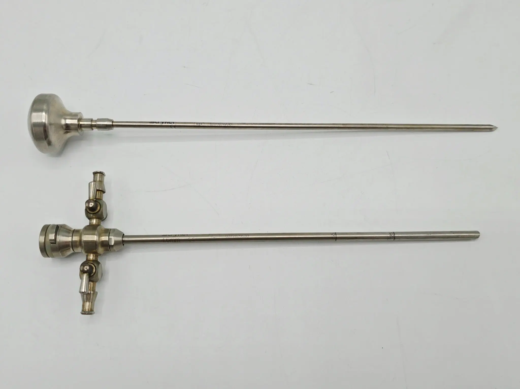 Stryker Cannula 0377-829-530 4.6mm Cannula Dual Stopcocks w/ 0377-829-502 Sharp Trocar - Image 3