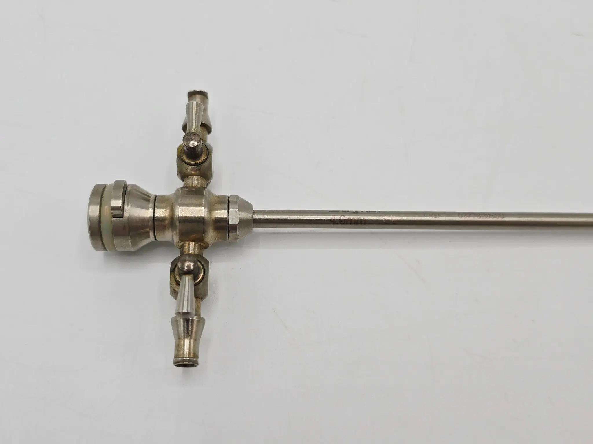 Stryker Cannula 0377-829-530 4.6mm Cannula Dual Stopcocks w/ 0377-829-502 Sharp Trocar - Image 6