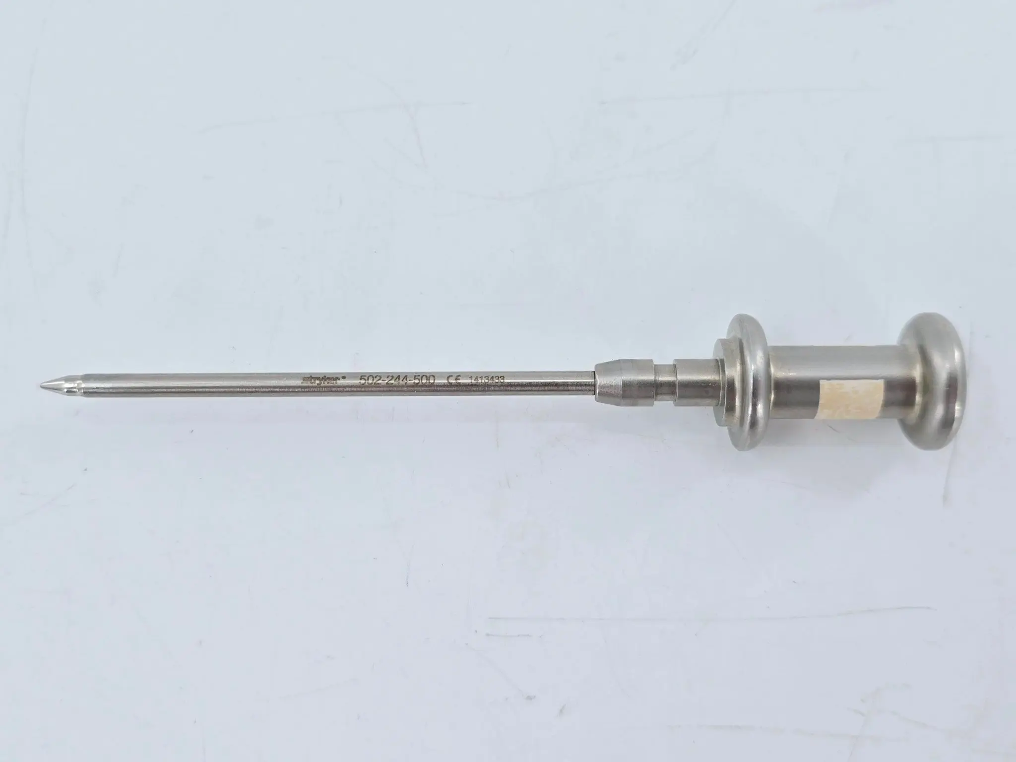 Stryker Cannula 502-244-560 4.0mm Cannula Dual Stopcocks w/ 502-244-500 Obturator 4-7/8" - Image 5