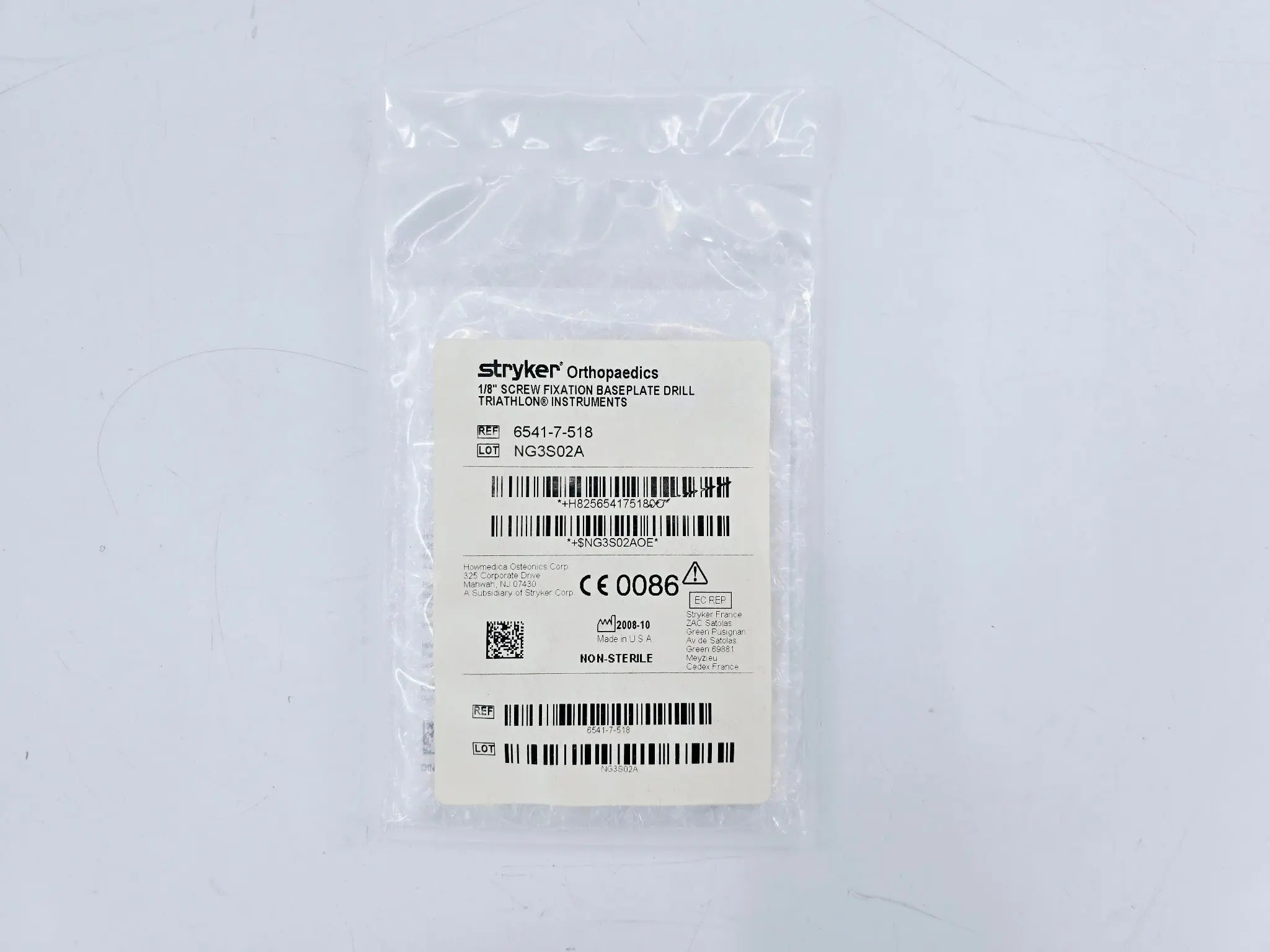 Stryker Orthopaedics 6541-7-518 1/8" Fixation Triathalon Drill Bit - Image 2