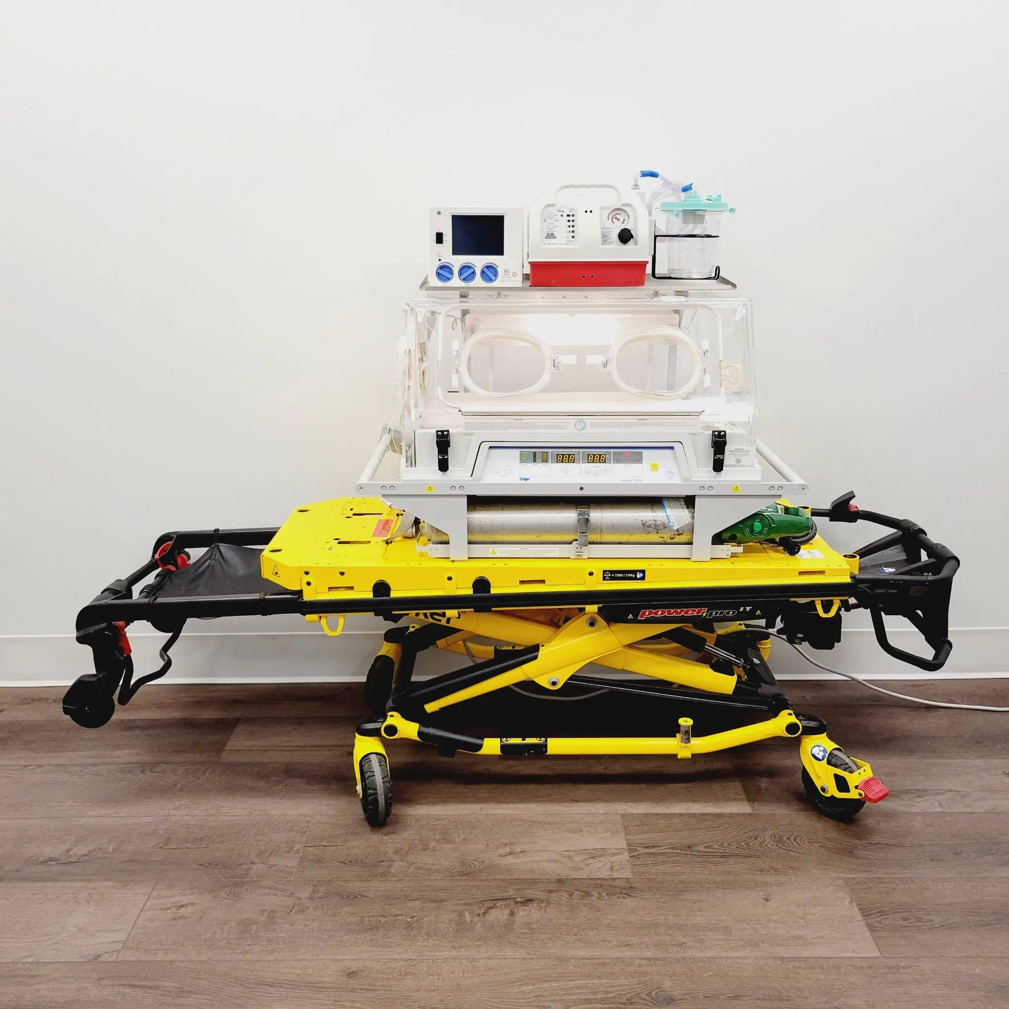 Stryker Power Pro IT Ambulance Cot w/ Drager Isolette TI500 700LB Capacity 6516 - Image 2