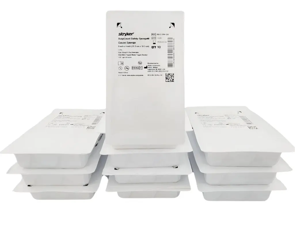 Stryker SurgiCount 0612-284-120 SurgiCount Safety-Sponge Gauze Sponge Box of 10 Packs/10