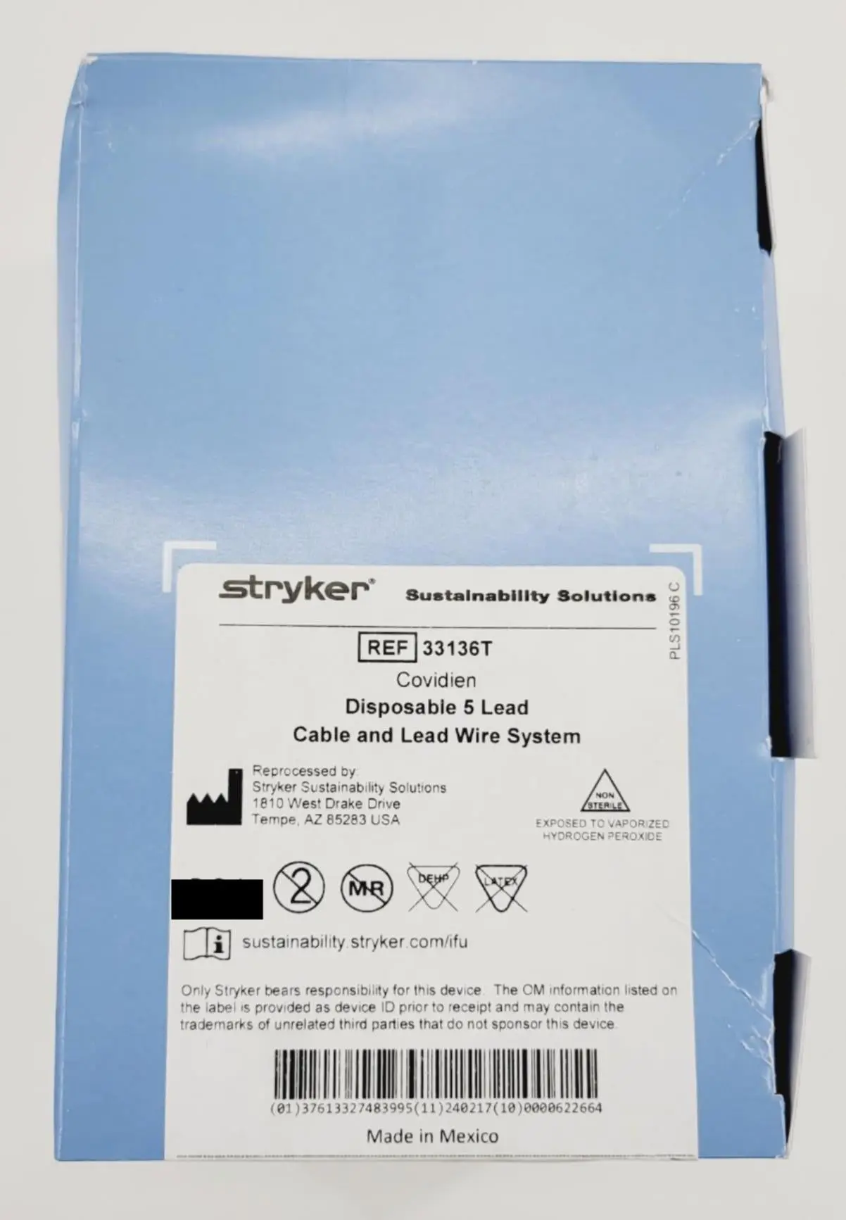 Stryker Sustainability 33136T Disposable 5 Lead Cable & Lead System Wire Bx/10 - Image 3