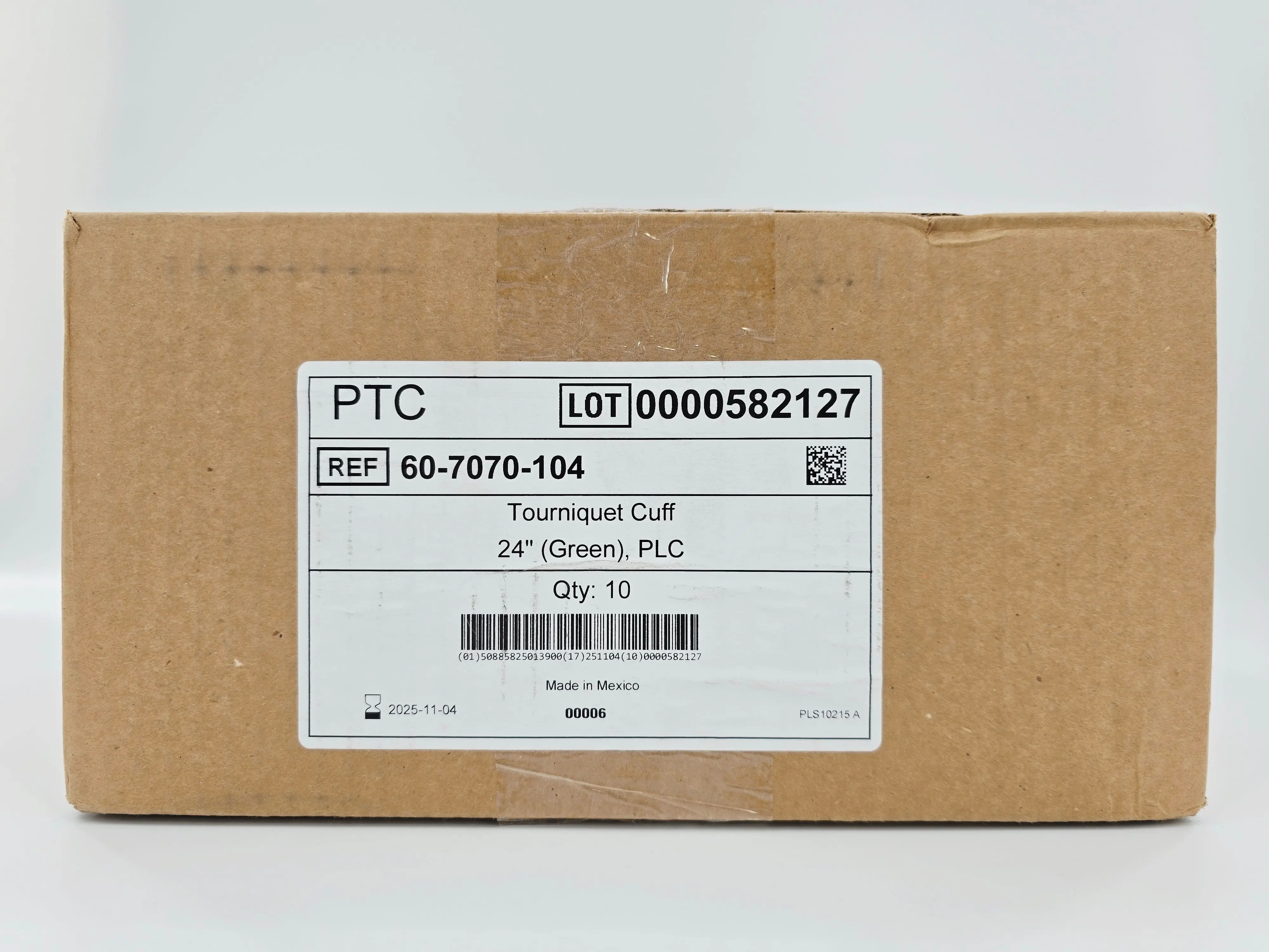 Stryker Sustainability 60-7070-104 Tourniquet Cuff 24" Green PLC Dual Port Single Bladder CS/10 - Image 2
