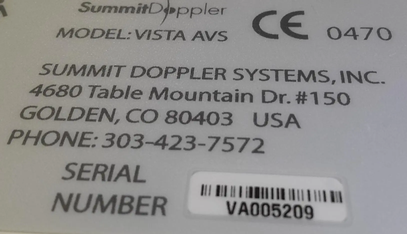 Summit Doppler Vista Avs Vascular System SW Version V2.1R Bio-Med Certified - Image 8
