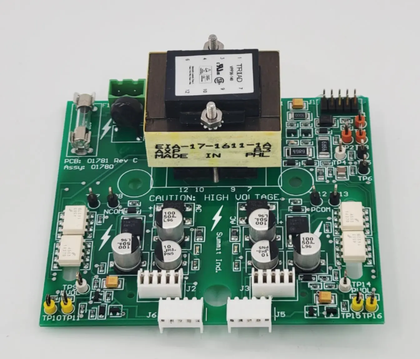 Summit Industries ASSY-0178 Rev C PCB Board from a L177-03 System Cabinet - Image 4