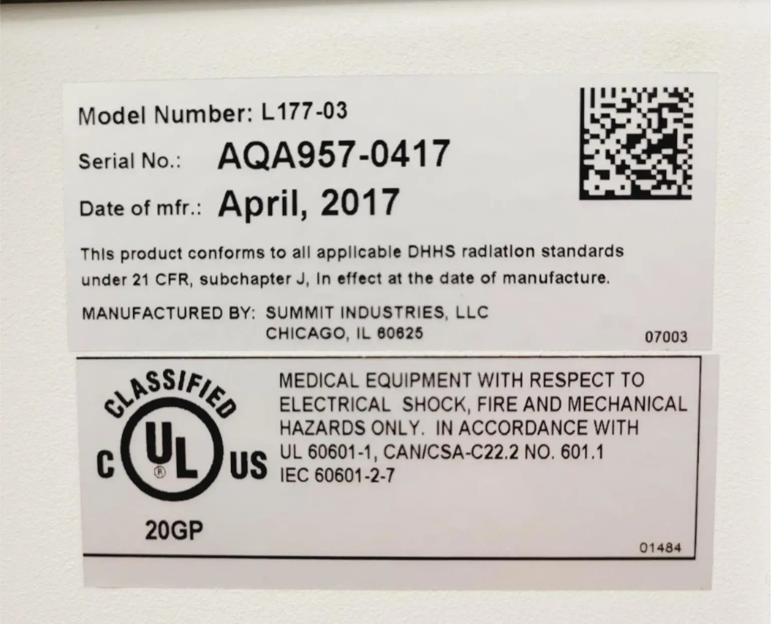 Summit Industries L177-03 Systems Cabinet & Generator - Image 6