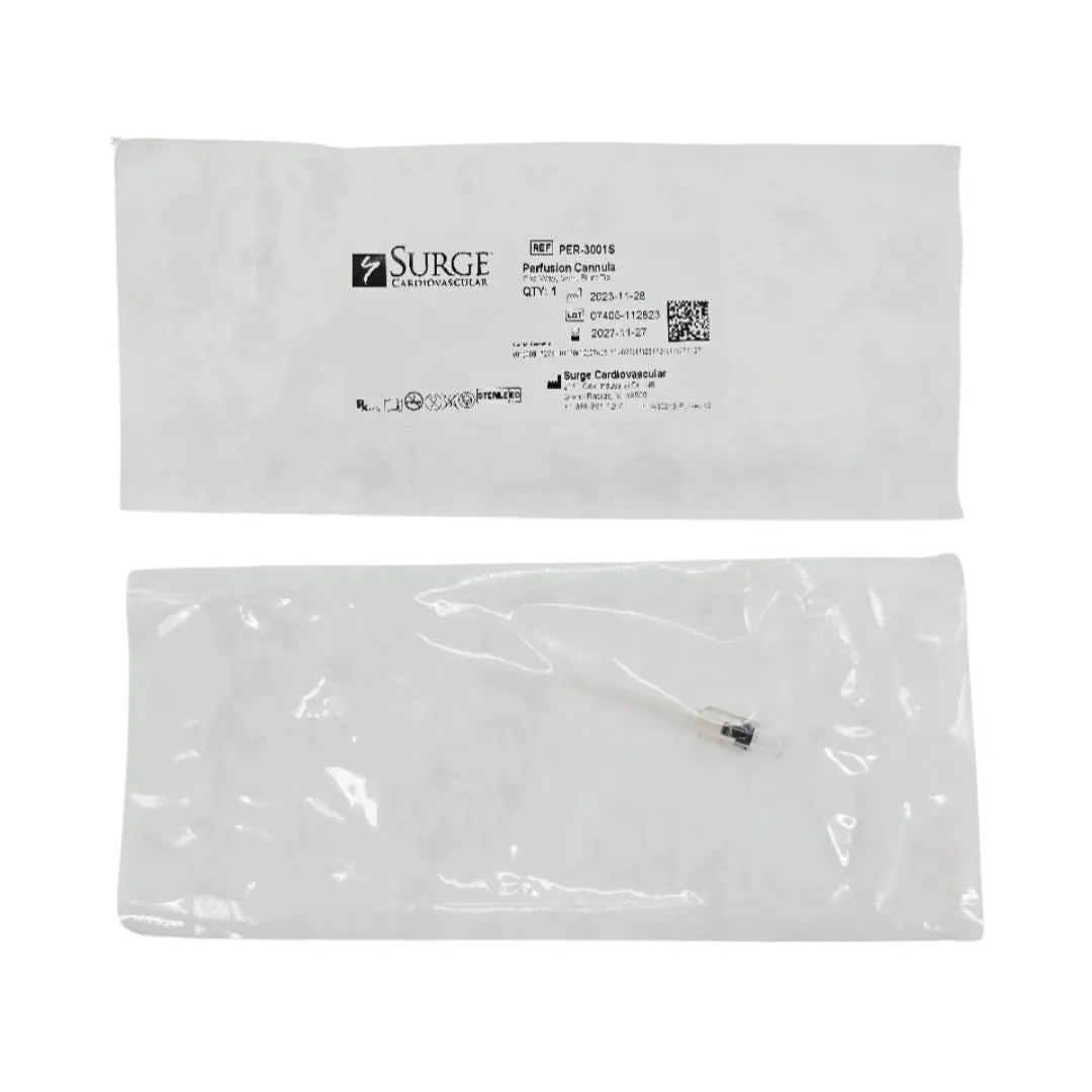 Surge Cardiovascular PER-3001S Perfusion Cannula One-Way, 3mm, Blunt Tip