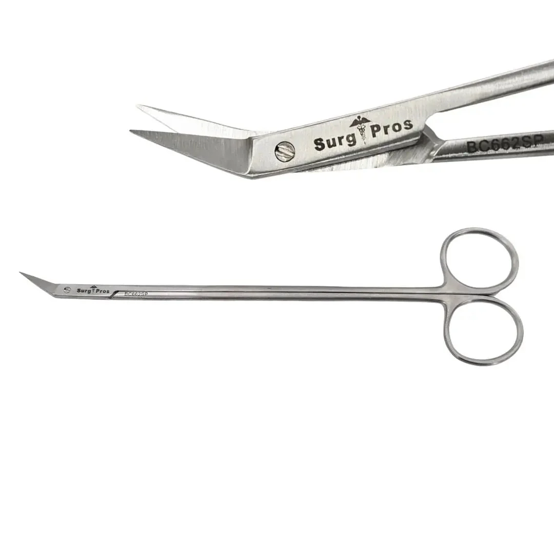 SurgiPros BC662SP Castroviejo Angled Scissors Delicate Tips 7-3/4"