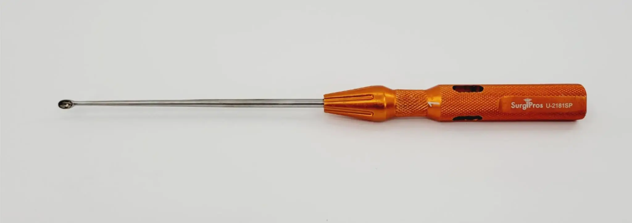 Surgpro U-2181SP Chroma-Line Micro Spinal Curette Straight Size 1 Orange 9-1/4" - Image 4