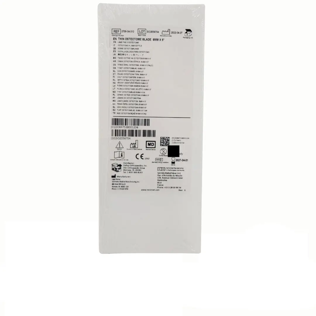Symmetry Medical 2709-04-010 Thin Osteotome Blade 8mm x 5"