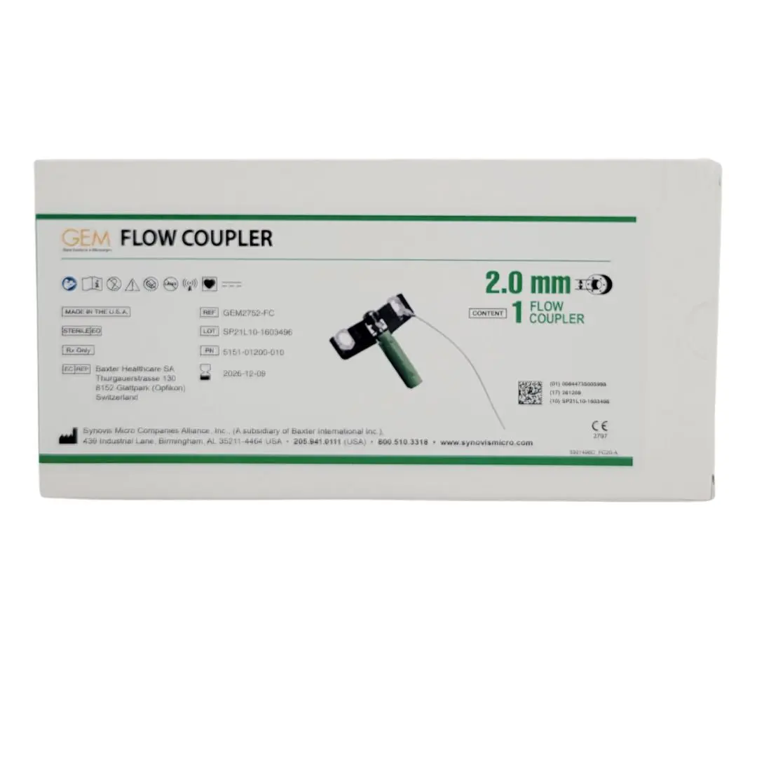 Synovis Micro GEM2752-FC GEM Flow Coupler 2.0mm Vessel Range 1.8mm