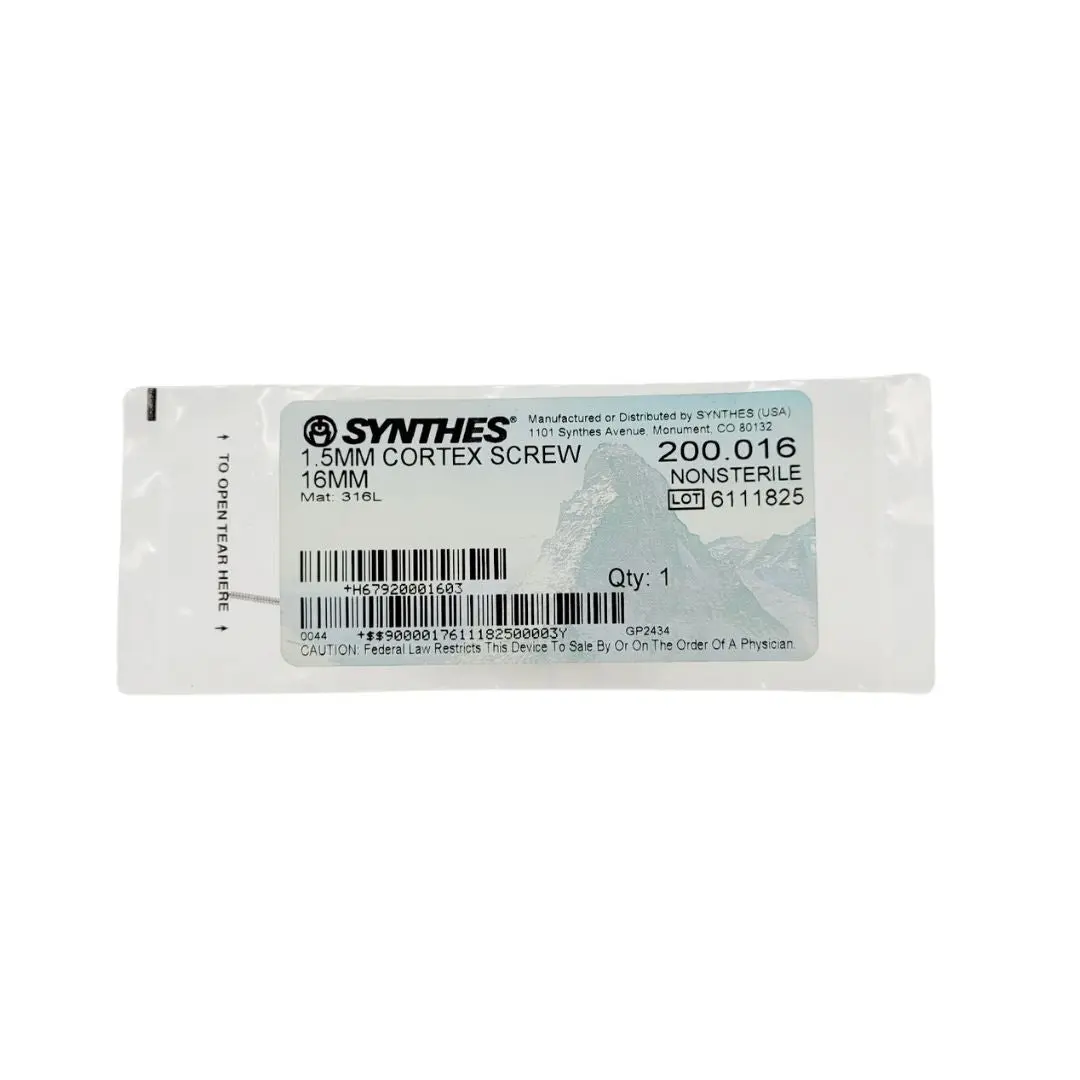 Synthes 200.016 1.5mm Cortex Screw 16mm