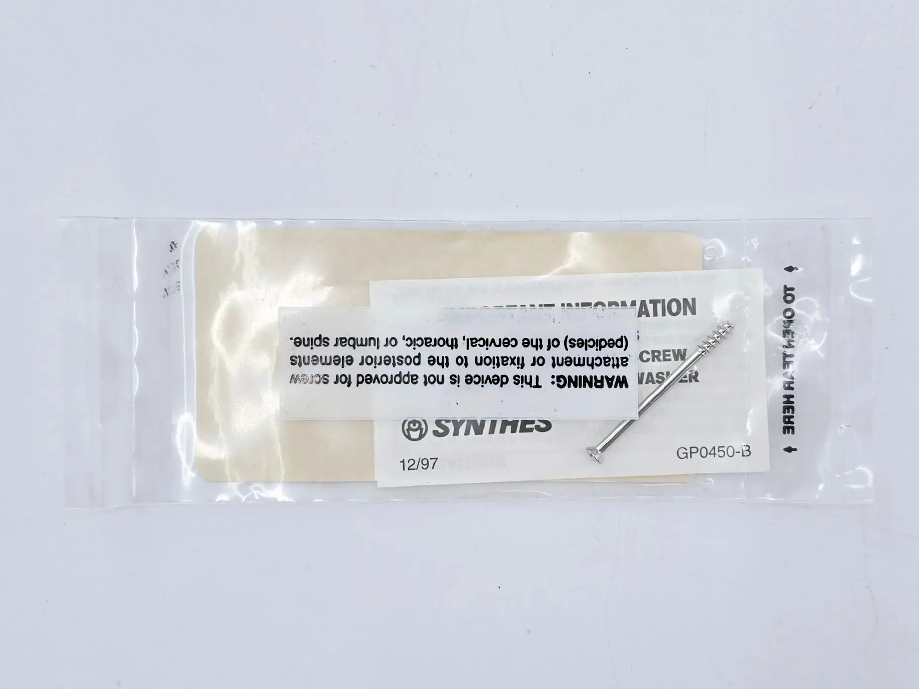 Synthes 202.634 3.0mm Cannulated Screw Short Thread/34mm - Image 3