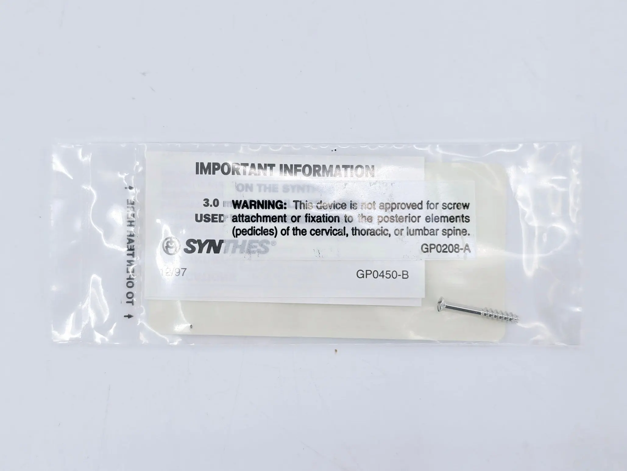 Synthes 202.720 3.0mm Cannulated Screw Long Thread 20mm - Image 3