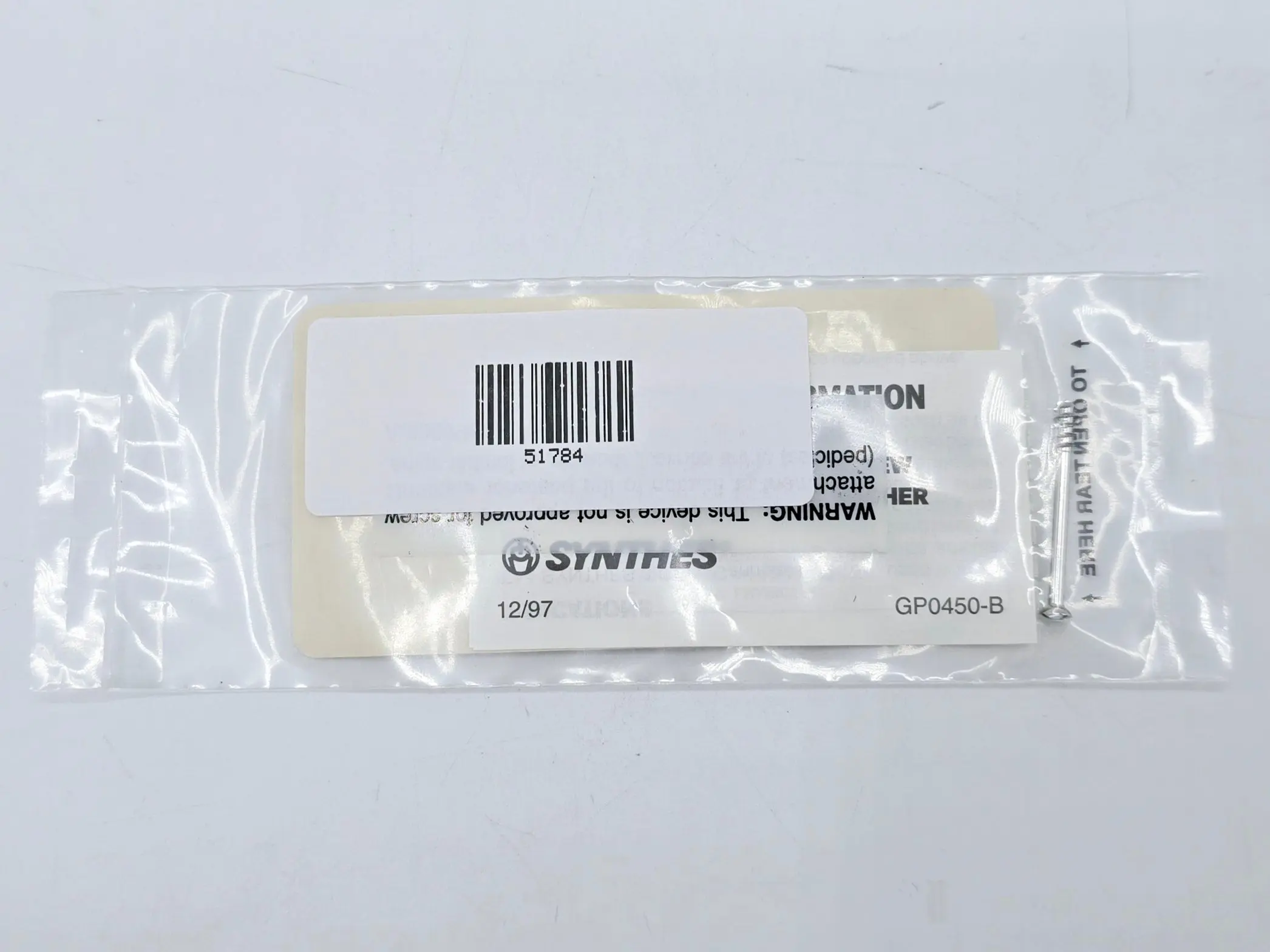 Synthes 202.627 3.0mm Cannulated Screw Short Thread/27mm - Image 3