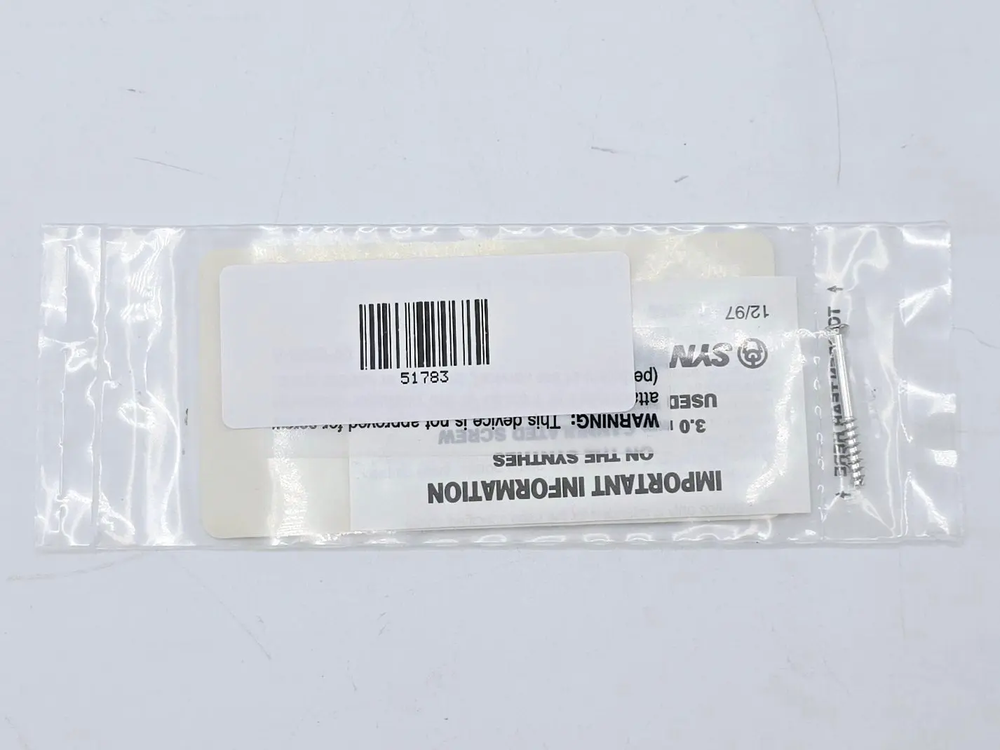 Synthes 202.725 3.0mm Cannulated Screw Long Thread/25mm - Image 3