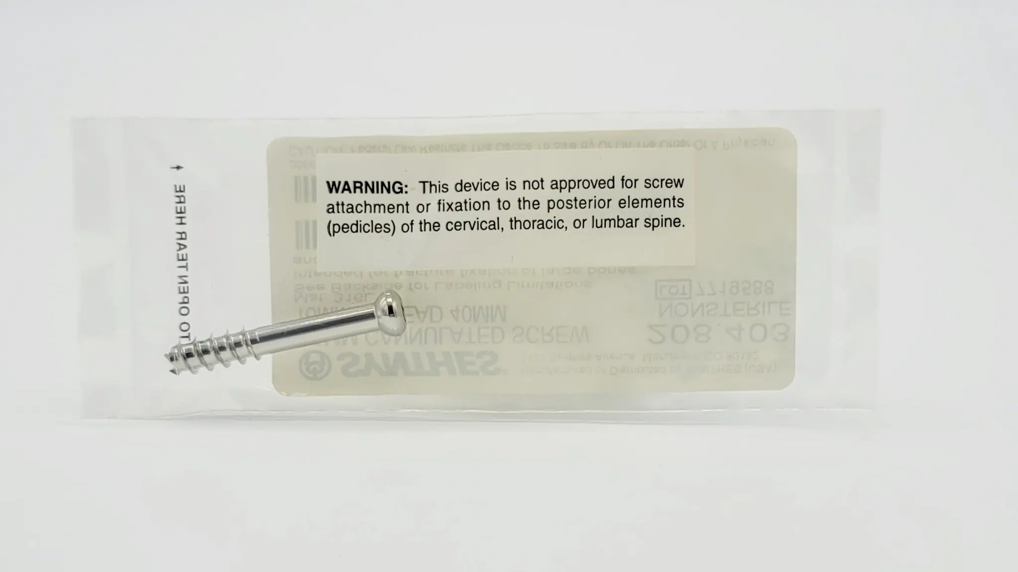 Synthes 208.403 6.5mm Cannulated Screw 16mm Thread 40mm - Image 3