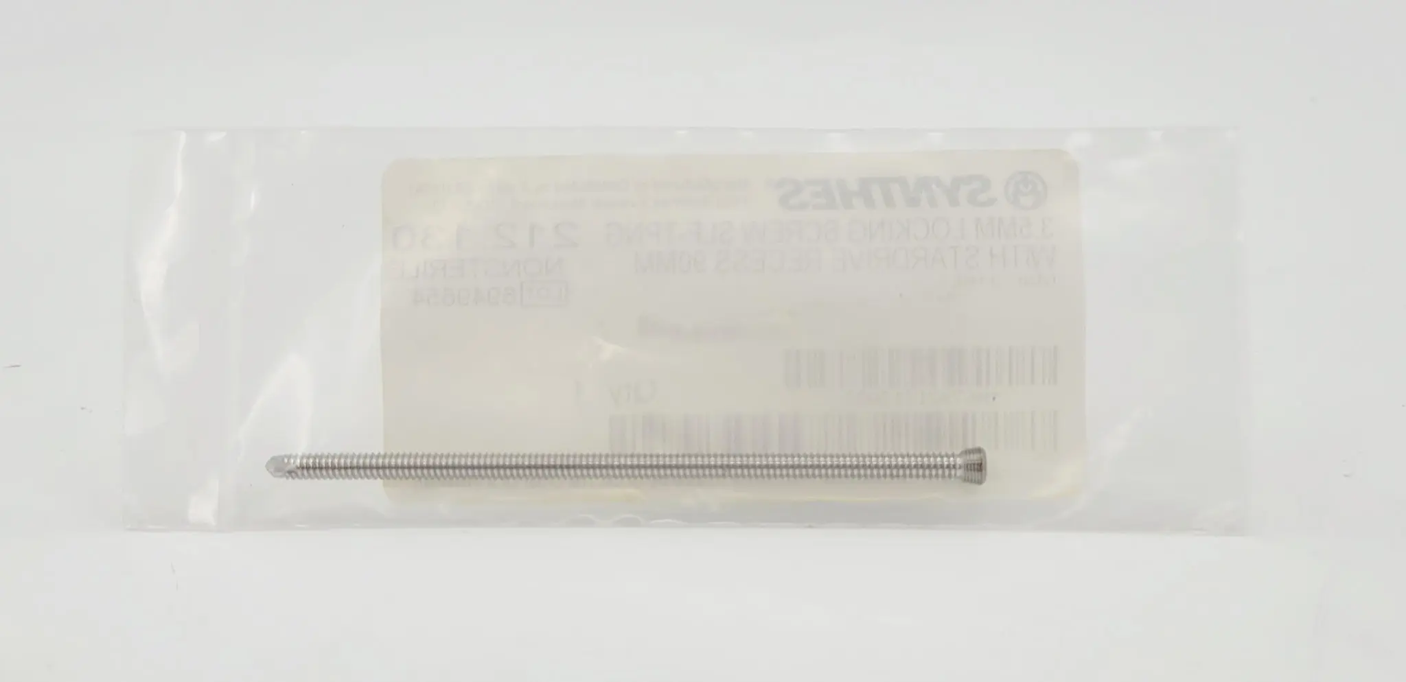 Synthes 212.130 3.5mm Locking Screw Self-Tapping w/ Stardrive Recess 90mm - Image 3