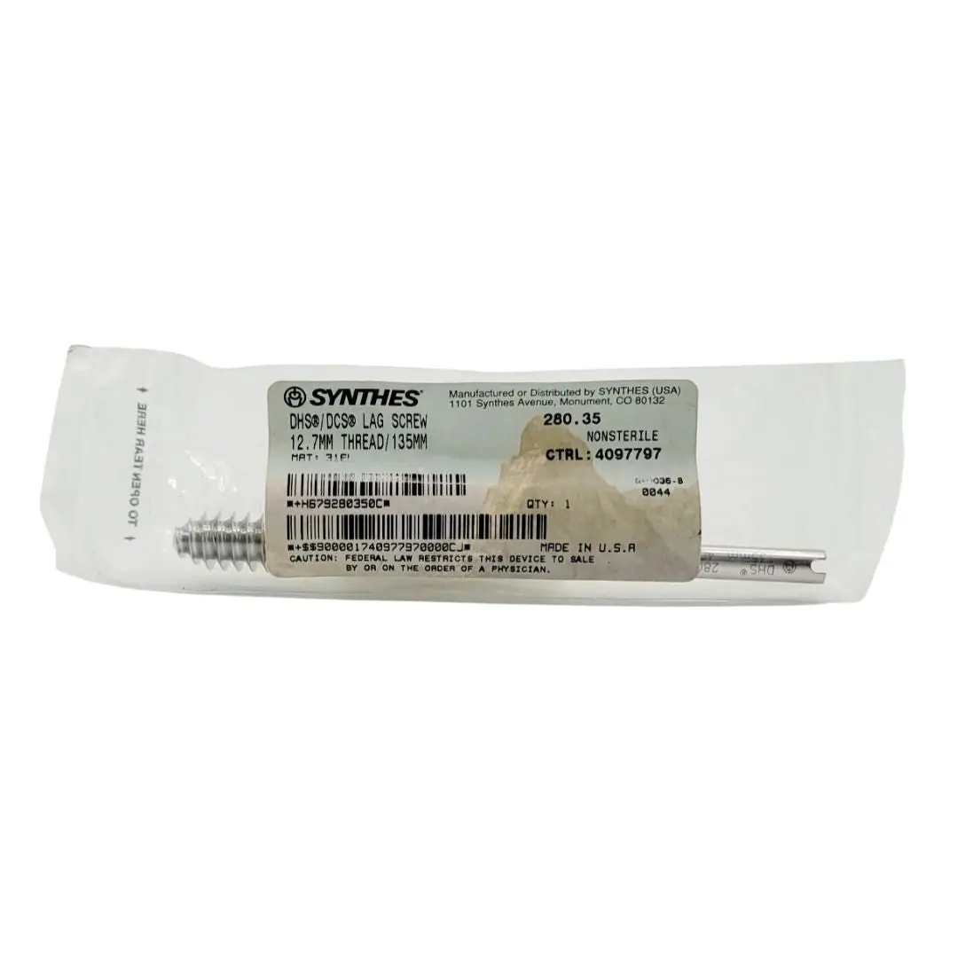 Synthes 280.350 DHS/DCS Lag Screw 12.7mm Thread 135mm Orthopedic Surgical