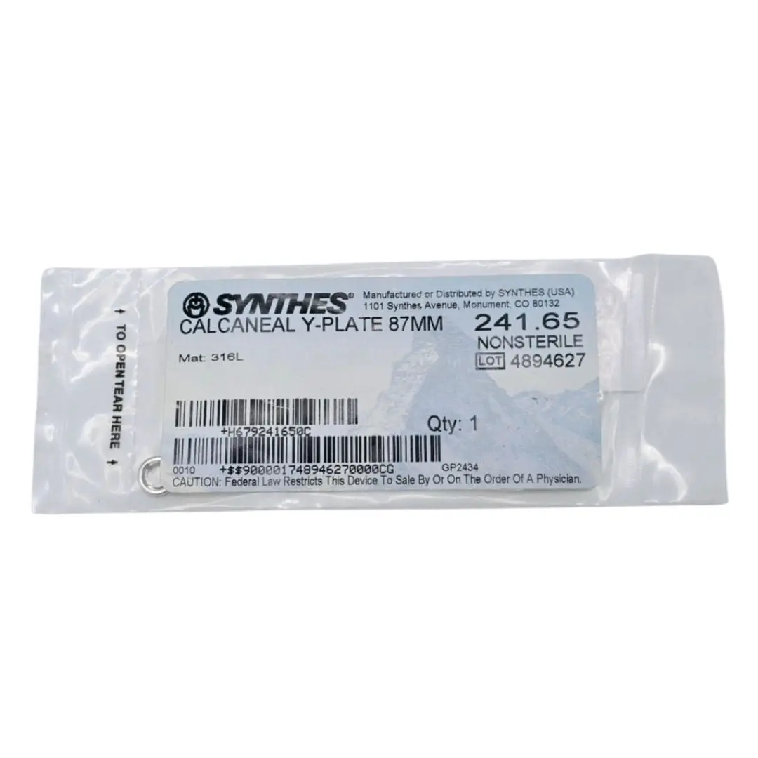 Synthes 241.65 Calcaneal Y-Plate 87mm