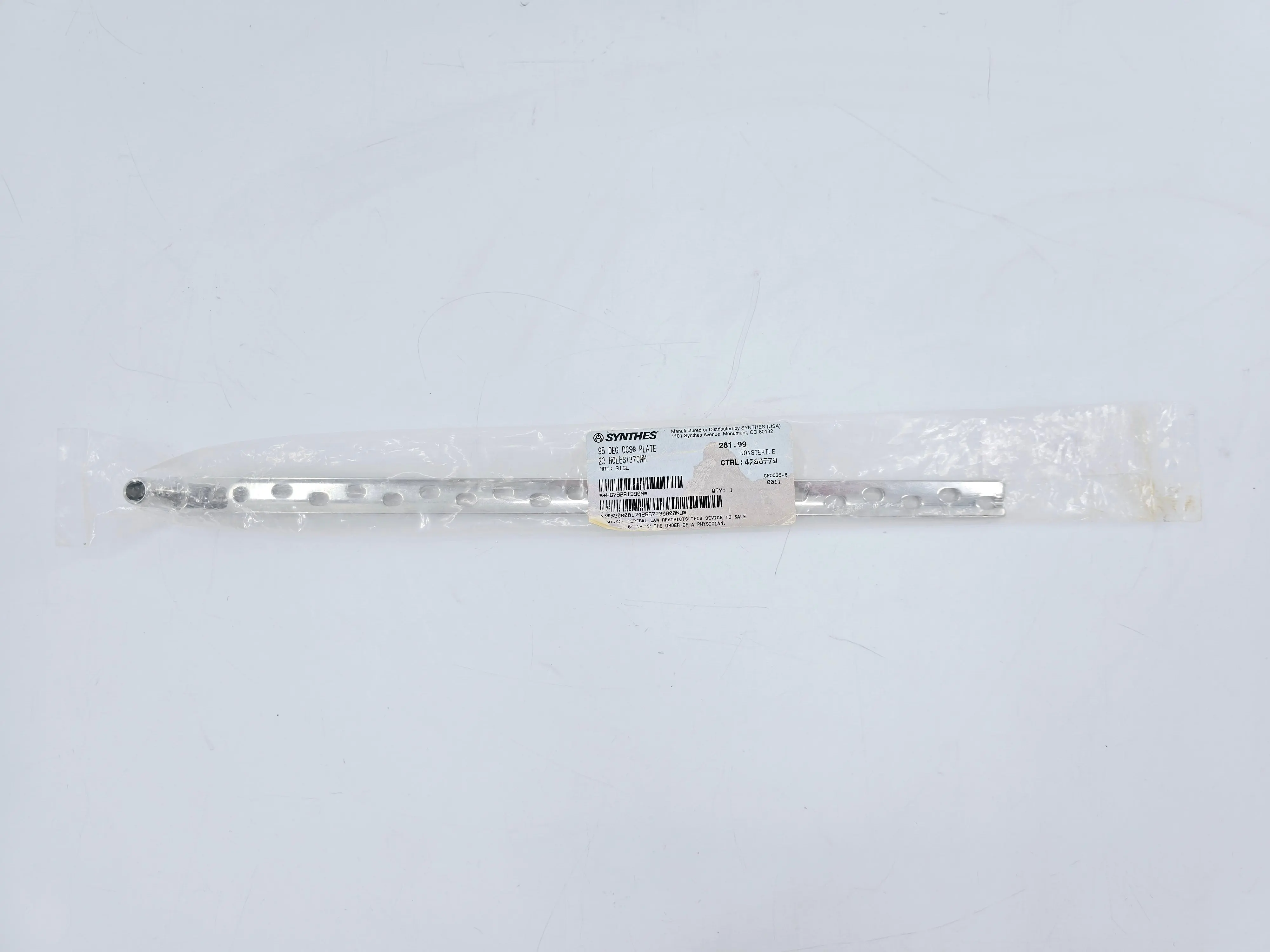 Synthes 281.99 95° DCS Plate 22 Holes/370mm - Image 2
