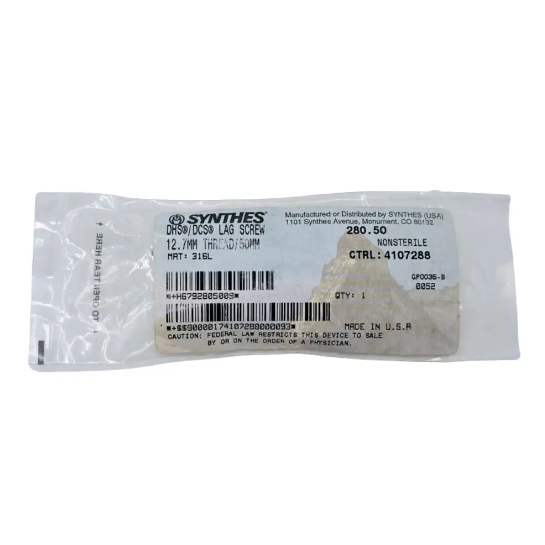 Synthes 280.50 DHS/DCS Lag Screw 12.7mm Thread/50mm