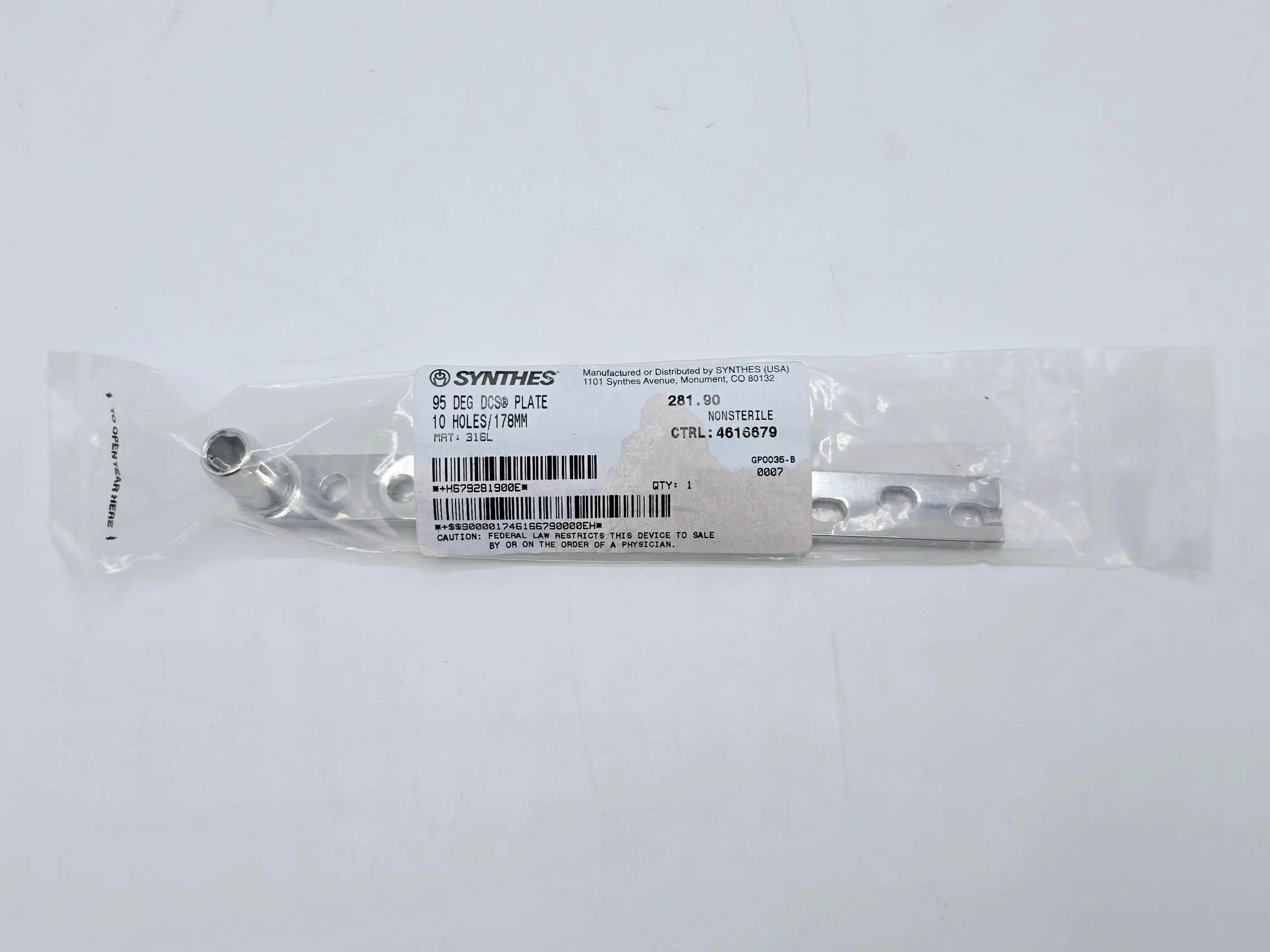 Synthes 281.90 95° DCS Plate 10 Holes/178mm - Image 2