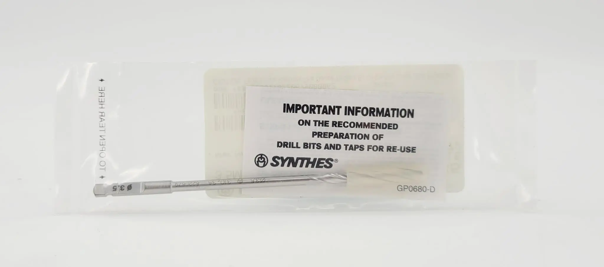 Synthes 310.35 Quick Connect Drill Bit 3.5mm 4.3" - Image 2