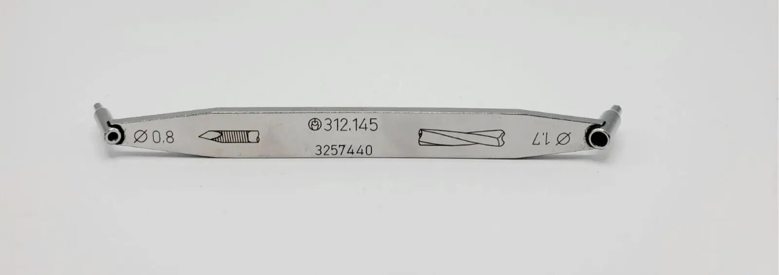 Synthes 312.145 Double Drill Sleeve 1.7mm / 0.8mm 4-3/4 inches New - Image 2