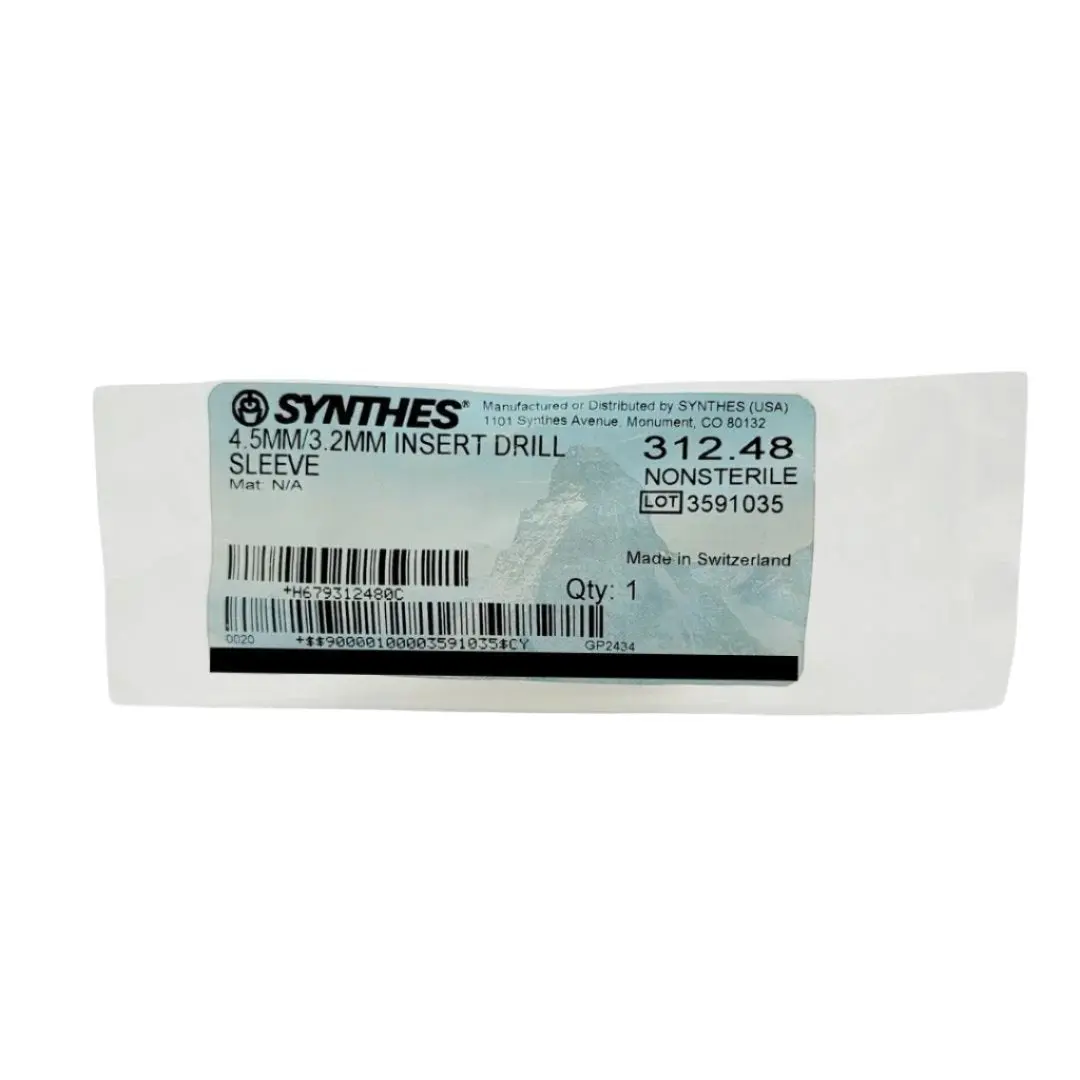 Synthes 312.48 Insert Drill Sleeve 4.5mm/3.2mm Orthopedic 3-1/8"