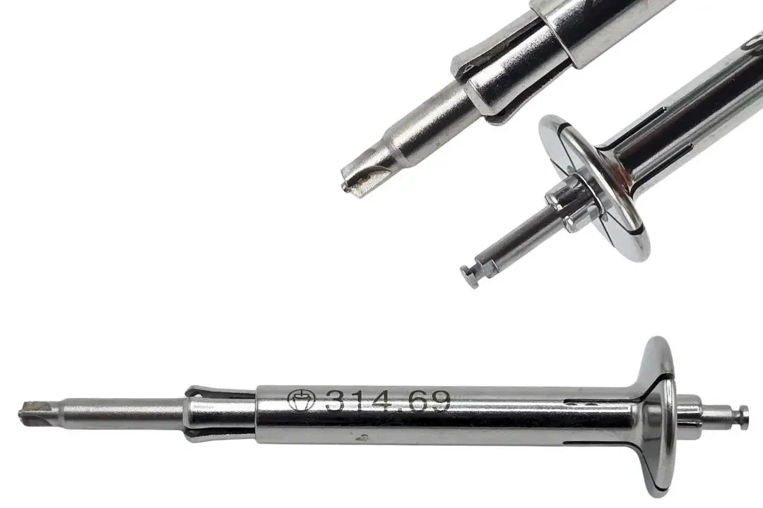 Synthes 314.69 Cruciform Screwdriver Shaft with Holding Sleeve 2.0mm SS