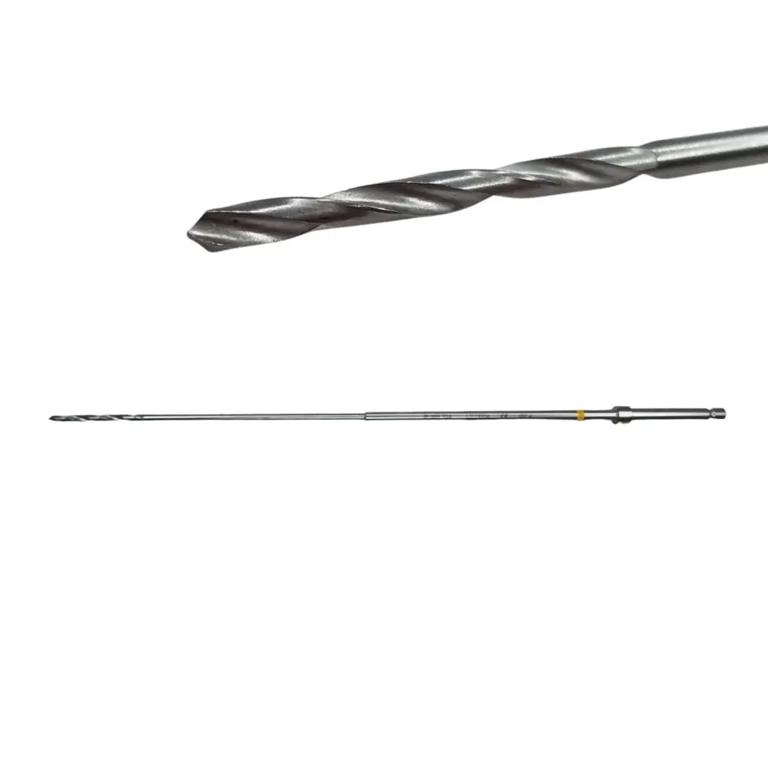 Synthes 388.394 Orthopedic 2.4mm Quick-Connect 2-Flute Drill Bit w/ Stop 8"