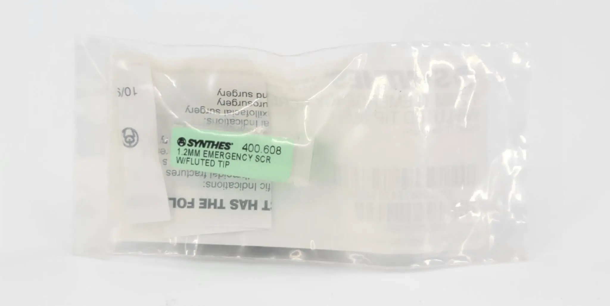 Synthes 400.608 1.2mm TI Emergency Screw w/Fluted Tip 8mm 5PK - Image 2