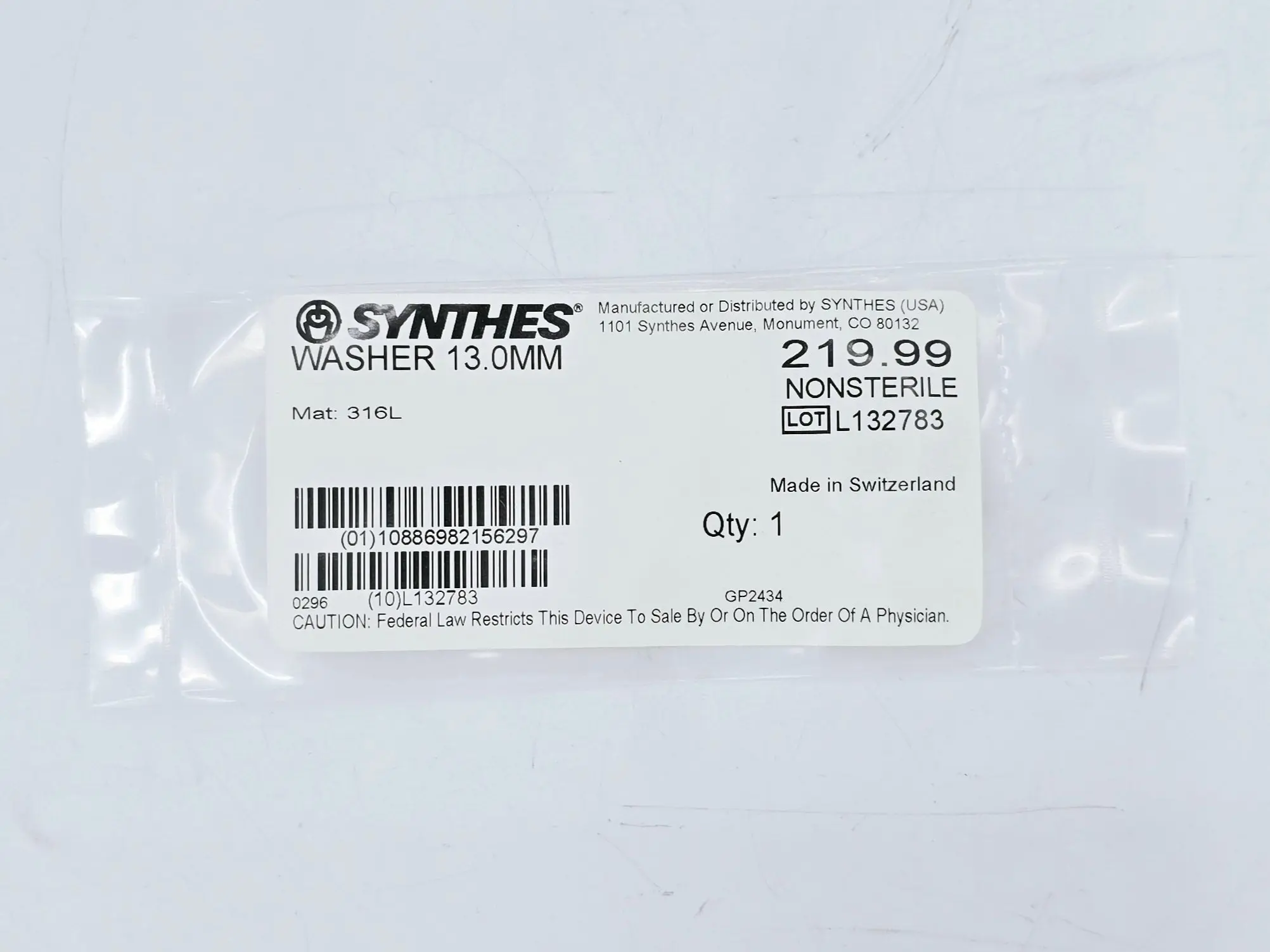 Synthes 219.99 Washer 13.0mm - Image 2