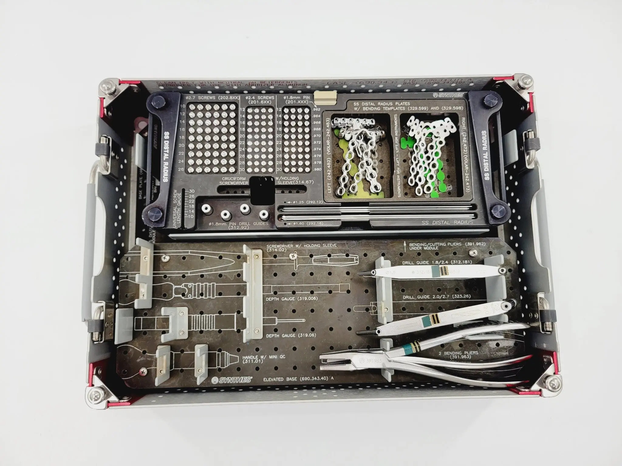 Synthes Distal Radius Plate Set w/ Screws, Plates, Guides & Instruments + Case - Image 3