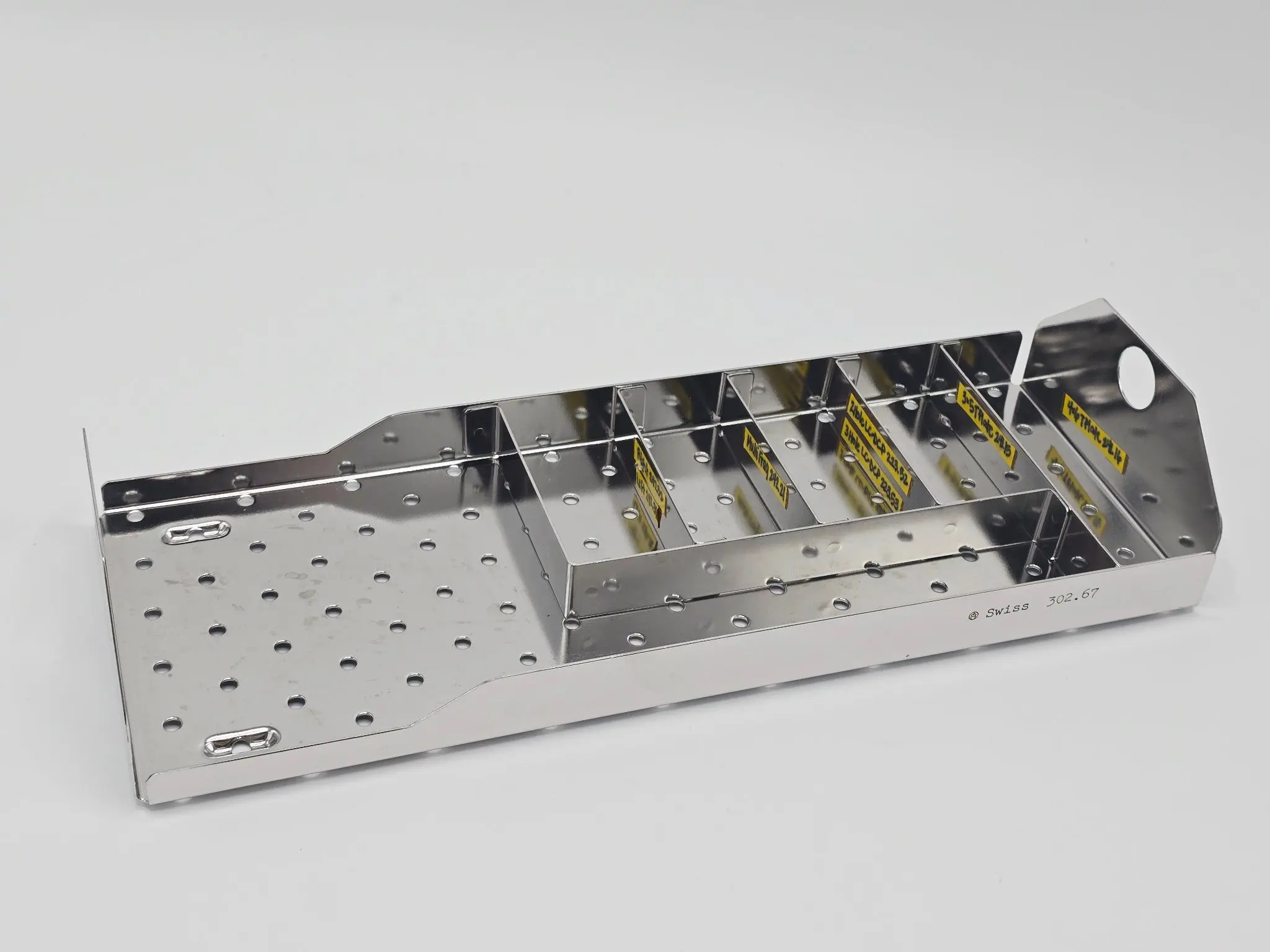 Synthes Grey/Red Sterilization Tray 12x5x3 Perforated Autoclave Inner Tray - Image 4