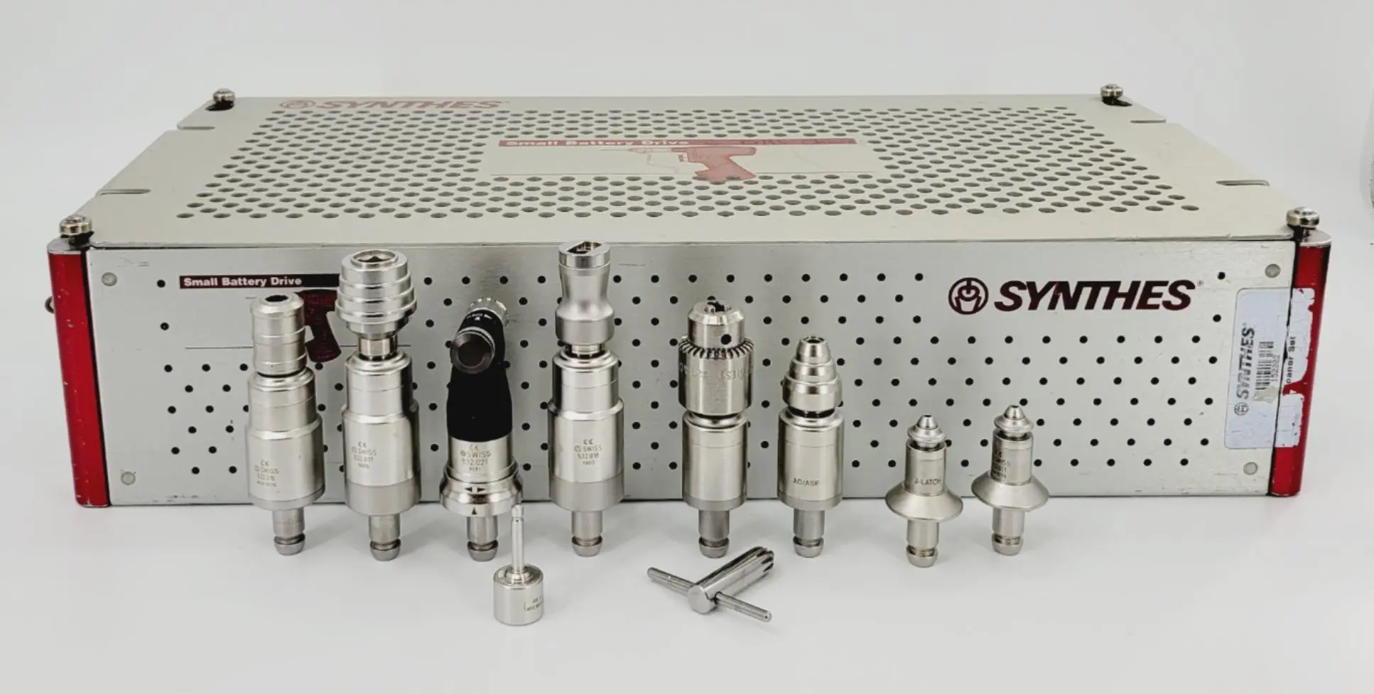 Synthes Small Battery Driver Set with Sterilization Case Orthopedic - Image 4